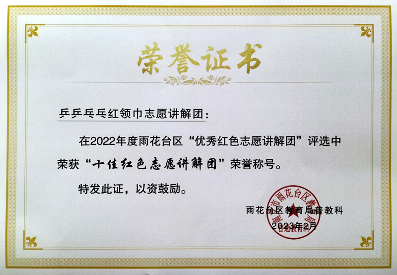 2023.2乒乒乓乓红领巾志愿讲解团在区“优秀红色志愿讲解团”评选中荣获“十佳红色志愿讲解团”荣誉称号.jpg